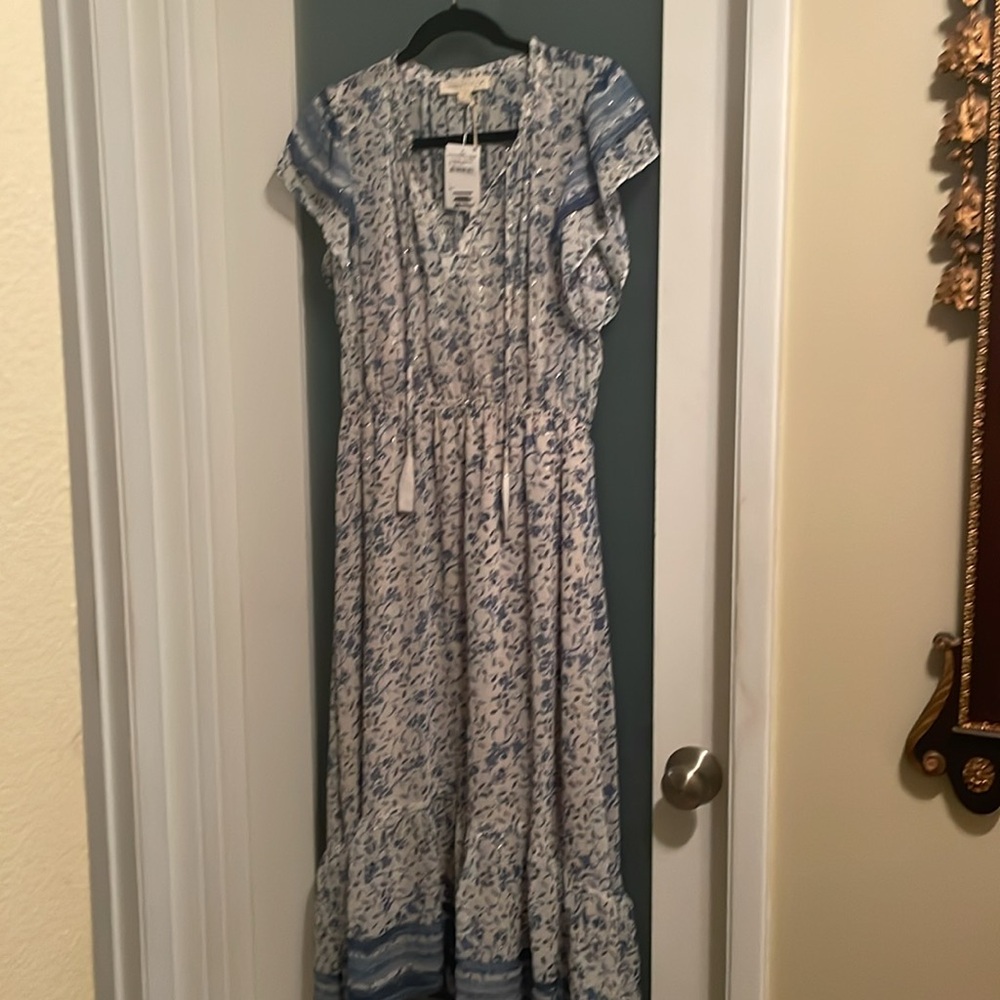 Love Stitch floral high / low dress